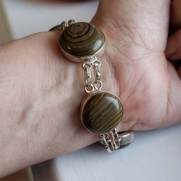 Bracelet 925 silver & gemstone, artisan handmade, - Picture 4 of 8